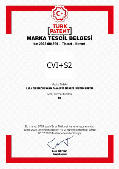 Trademark Registration Certificate - CVI+S2